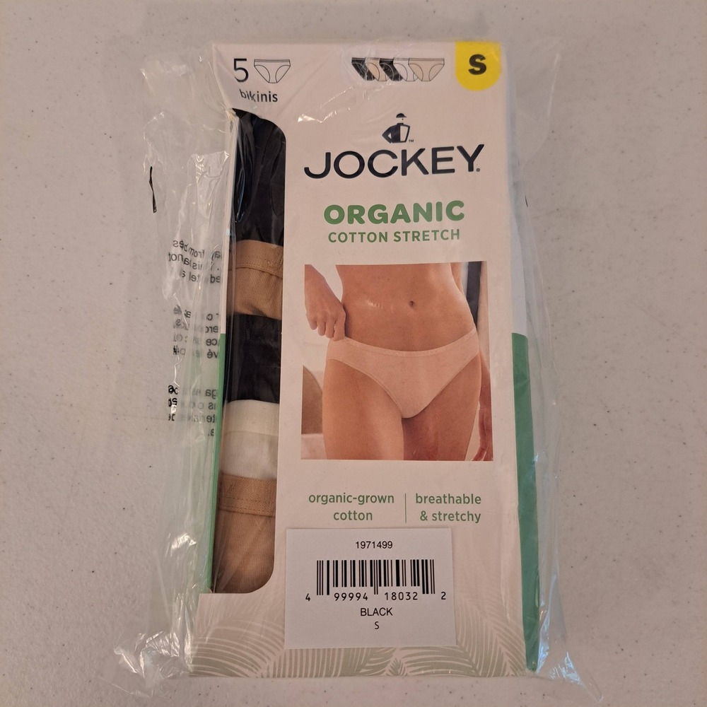Jockey Womens bikini underwear S Multi NWT Organic Cotton 5pk Bikinis 1730-224
